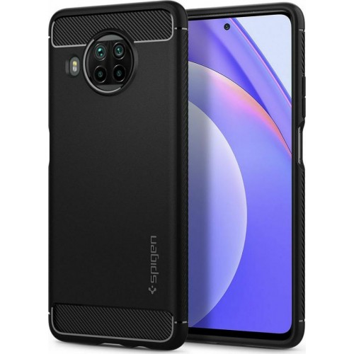 Spigen Rugged Armor Back Cover Σιλικόνης Ανθεκτική Μαύρο Xiaomi ( Mi 10T Lite / Redmi Note 9T Pro / Note 9 Pro 5G)