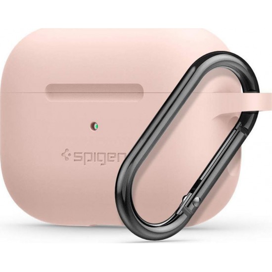 Spigen Silicone Fit with Carabiner for AirPods Pro Ροζ