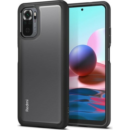 Spigen Ultra Hybrid Back Cover Πλαστικό / Σιλικόνης Μαύρο Matte (Redmi Note 10)