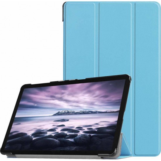 Trifold Θήκη Βιβλίο με Σιλικόνη Flip Cover Για Samsung Galaxy Tab A7 (2020) 10.4" Γαλάζια