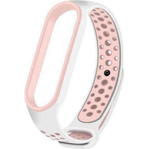 Two Tone Breathable Λουράκι Σιλικόνης Λευκό / Ρόζ (Mi Smart Band 5/Mi Smart Band 6) Two Tone Breathable Λουράκι Σιλικόνης Λευκό / Ρόζ (Mi Smart Band 5/Mi Smart Band 6)