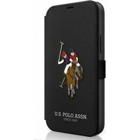 U.S. Polo Assn. Embroidery Book Μαύρο (iPhone 12 / 12 Pro)