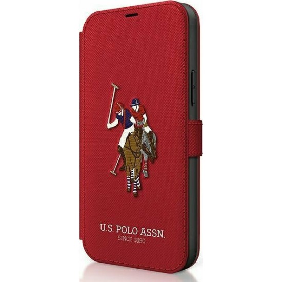 U.S. Polo Assn. Embroidery Collection Book Red (iPhone 12 / 12 Pro)