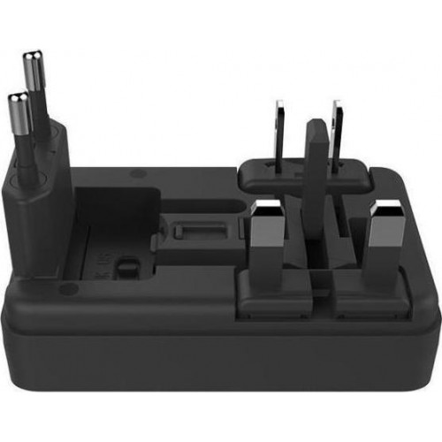 WK 2x USB Wall Adapter Μαύρο (WP-U08) (UK,EU,US,AU)