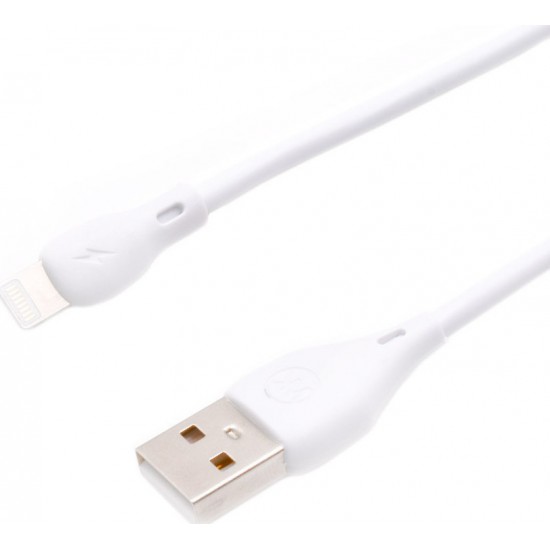 WK Regular USB to Lightning Cable Λευκό 1m (WCD-072i)