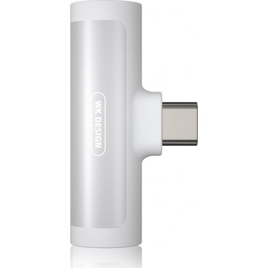 WK USB-C male - 3.5mm / USB-C female (WDC-094a) White