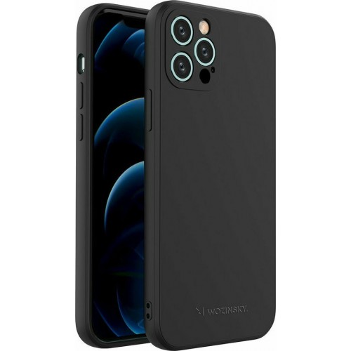 Wozinsky Color Back Cover Σιλικόνης Μαύρο (iPhone 12 Pro)