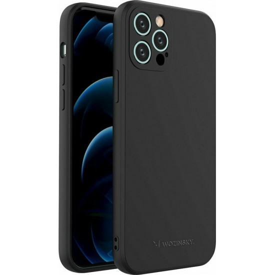 Wozinsky Color Back Cover Σιλικόνης Μαύρο (iPhone 12 Pro)