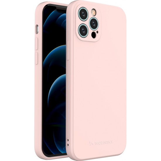 Wozinsky Color Back Cover Σιλικόνης Ροζ (iPhone 12 Pro)