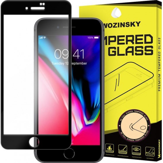 Wozinsky Full Glue Tempered Glass Black (iPhone SE 2020 / 8 / 7)