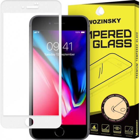Wozinsky Full Glue Tempered Glass White (iPhone SE 2020 / 8 / 7)