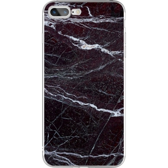 Wozinsky Marble Back Cover Σιλικόνης Μαύρο (iPhone 8/7 Plus)