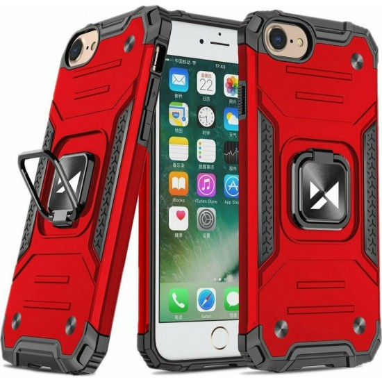 Wozinsky Ring Armor Back Cover Πλαστικό / Σιλικόνης Κόκκινο (iPhone SE 2020/8/7)