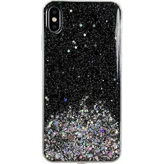 Wozinsky Star Glitter Back Cover Σιλικόνης Μαύρο (iPhone XR)