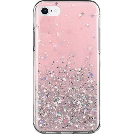 Wozinsky Star Glitter Back Cover Σιλικόνης Ροζ (iPhone SE 2020/8/7)
