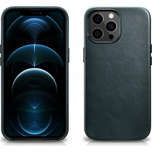 iCarer Oil Wax Back Cover Δερμάτινο Μπλε (iPhone 13 Pro Max)