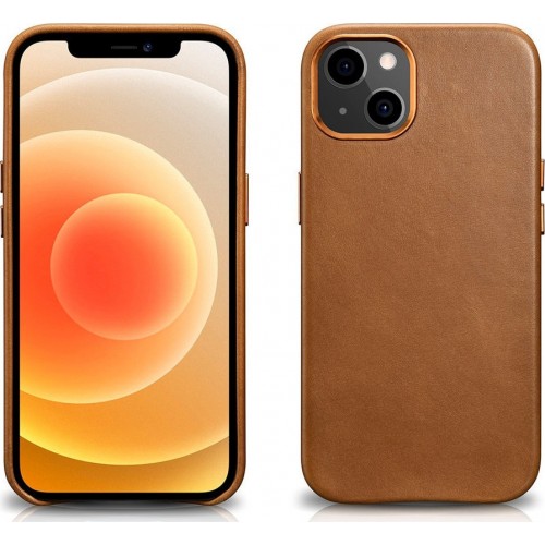 iCarer Oil Wax Back Cover Δερμάτινο Καφέ iPhone 13 mini iCarer Oil Wax Back Cover Δερμάτινο Καφέ iPhone 13 mini