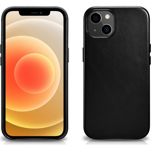 iCarer Oil Wax Back Cover Δερμάτινο Μαύρο (iPhone 13 mini) iCarer Oil Wax Back Cover Δερμάτινο Μαύρο (iPhone 13 mini)