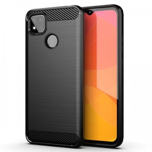 Tech-Protect Carbon Back Cover Σιλικόνης Μαύρο (Redmi 9C / 10A)