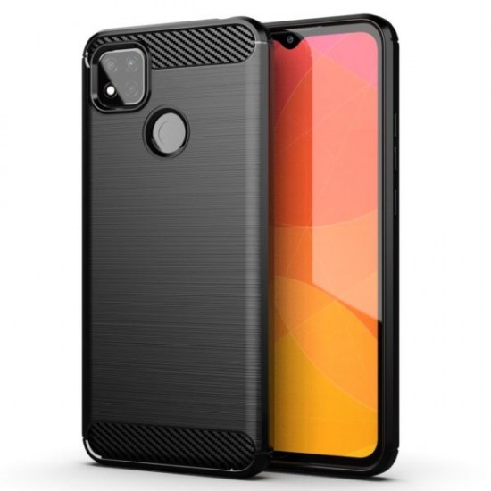 Tech-Protect Carbon Back Cover Σιλικόνης Μαύρο (Redmi 9C / 10A)