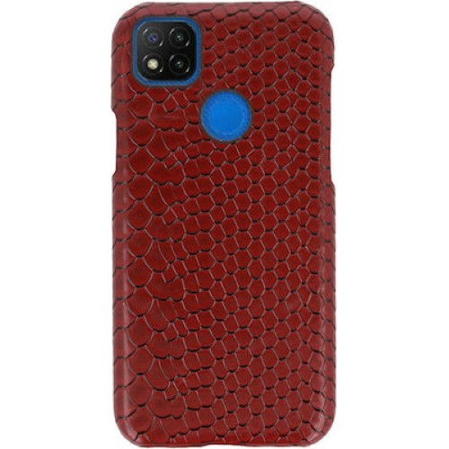 Vennus Wild Back Cover Δερματίνης Σκουρο Κοκκινο (Redmi 9C / 10Α)