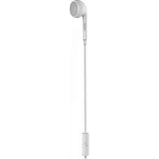 Remax RM-101 Earbuds Handsfree Μονό με Βύσμα 3.5mm Λευκό