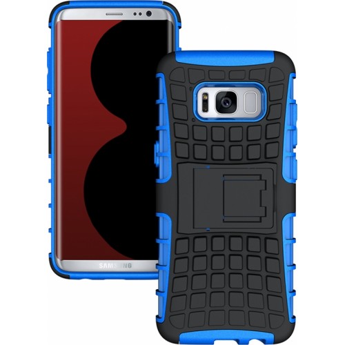 ΘΗΚΗ ΣΙΛΙΚΟΝΗΣ KICKSTAND SAMSUNG GALAXY S8 ΜΠΛΕ