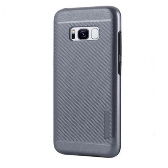 Carbon Hybrid προστατευτικό κάλυμμα για Samsung Galaxy S8, ενσωματωμένη μαγνητική πλάκα, γκρι