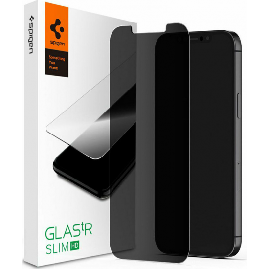 Spigen GLAS.TR Slim Privacy Tempered Glass (iPhone 12 Pro/12)