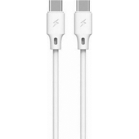 WK WDC-106 Regular USB 2.0 Cable USB-C male - USB-C male Λευκό 1m (250522)