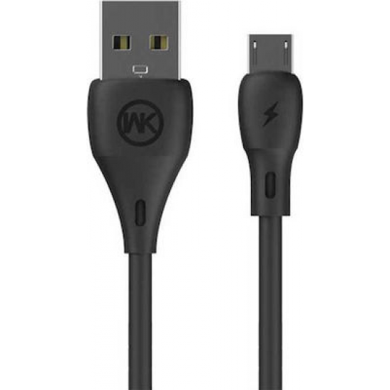 WK WDC-072m Καλώδιο Φόρτισης USB σε Micro Usb μαύρο 1m