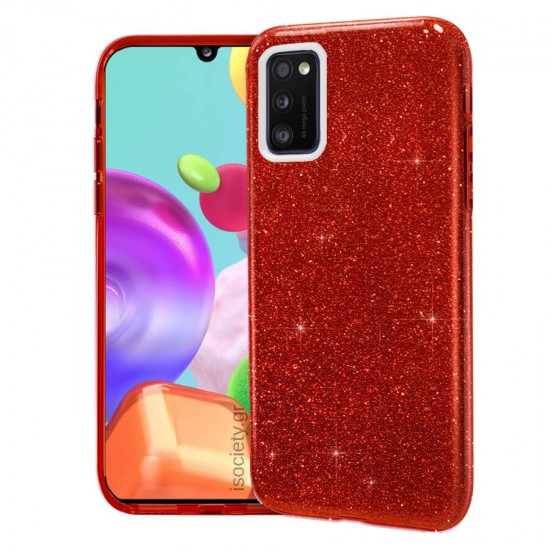 Glitter Case Shining Cover Χρυσόσκονη Για Samsung Galaxy A12 Κόκκινο