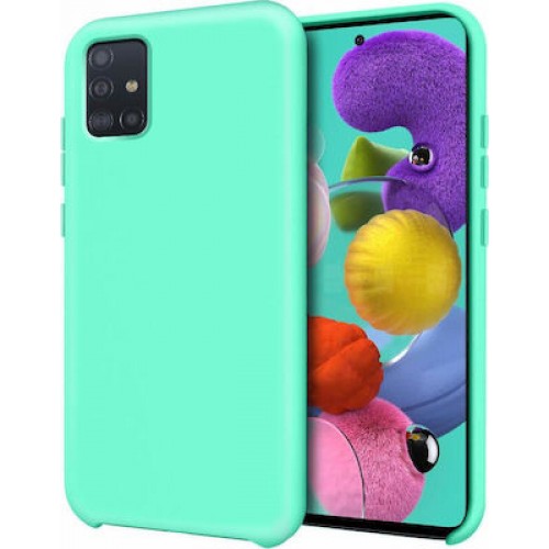 Oem Θήκη Σιλικόνης Matt Για Samsung Galaxy A12 Τιρκουάζ