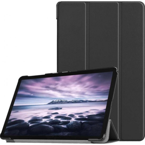 Trifold Θήκη Βιβλίο με Σιλικόνη Flip Cover Για Samsung Galaxy Tab A 10.1 2019 T510/T515 Μαύρη