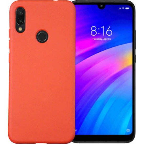 Oem Θήκη Σιλικόνης Matt Για Huawei P30 Lite Πορτοκαλί