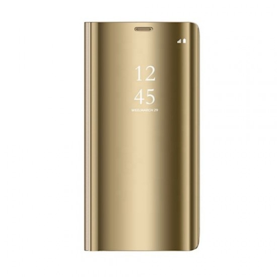 Oem Θήκη Clear View Cover Για Huawei Y5P 2020 Χρυσό