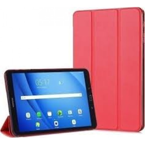 Trifold Θήκη Βιβλίο με Σιλικόνη Flip Cover Για Samsung Galaxy Tab A 10.1 2019 T510/T515 Κόκκινη