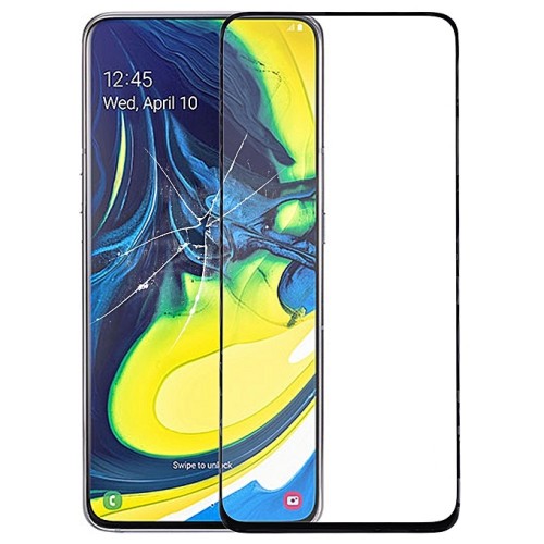 Full Face Tempered glass 3D Anti-Scratch Glass For Samsung Galaxy A80 Black