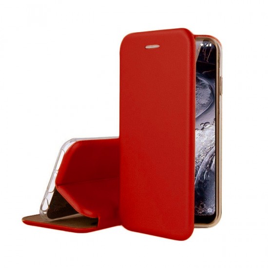 Oem Θήκη Βιβλίο Smart Magnet Elegance Για Xiaomi Mi 10T Lite Κόκκινο