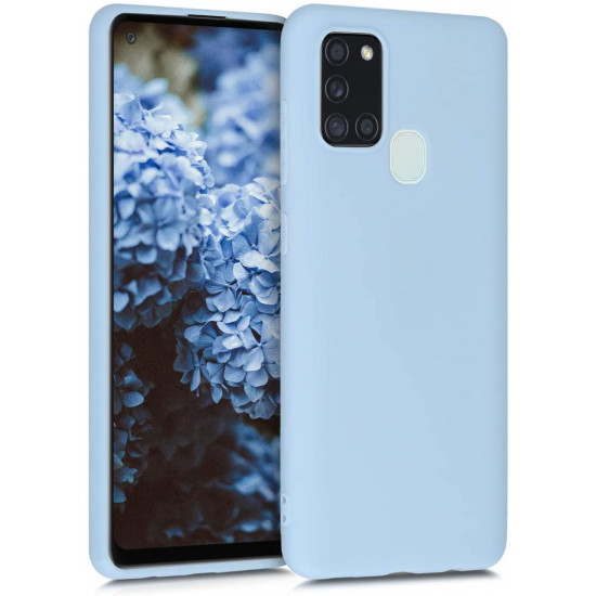 Oem Θήκη Σιλικόνης Matt Για Samsung Galaxy S21 Ultra 5G / S30 Ultra Γαλάζιο