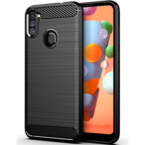 OEM Θήκη Σιλικόνης Carbon Για Samsung Galaxy A11 / M11 Μαύρο