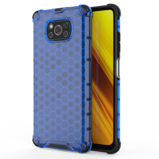 Honeycomb Θήκη Σιλικόνης armor Για Xiaomi Poco X3 NFC Μπλε