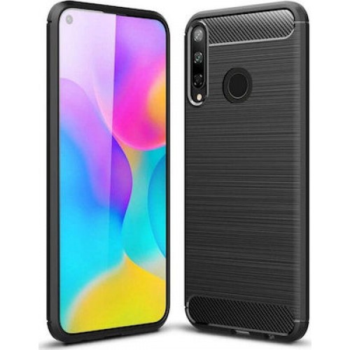 OEM ΘΗΚΗ ΣΙΛΙΚΟΝΗΣ CARBON ΓΙΑ HUAWEI P40 LITE E / Y7P 2020 ΜΑΥΡΗ