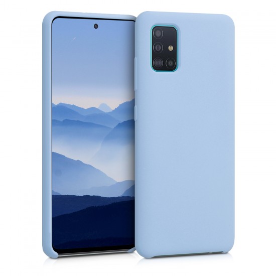 Oem Θήκη Σιλικόνης Matt Για Samsung Galaxy A42 5G Γαλάζιο