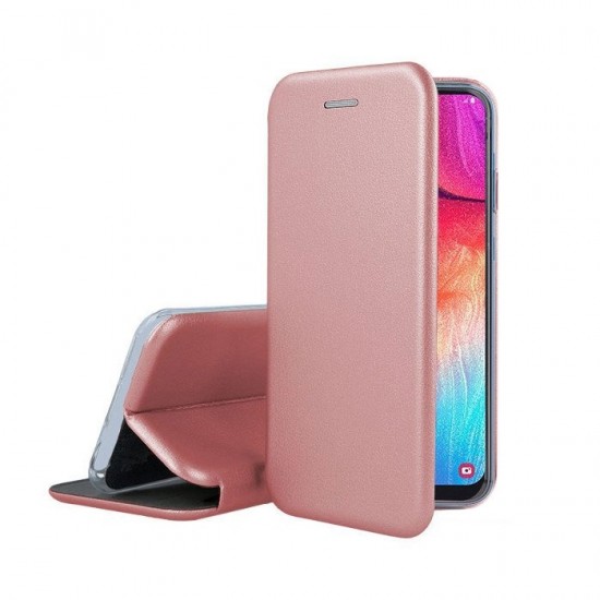 Oem Θήκη Βιβλίο Smart Magnet Elegance Για Samsung Galaxy S21 Ultra 5G Ροζ-Χρυσό