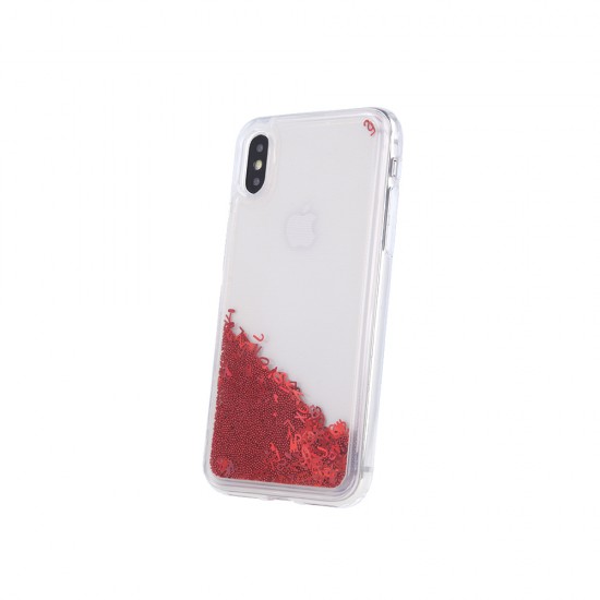 Liquid Letters TPU Case Με Υγρό Για Huawei P30 Lite Κοκκινο