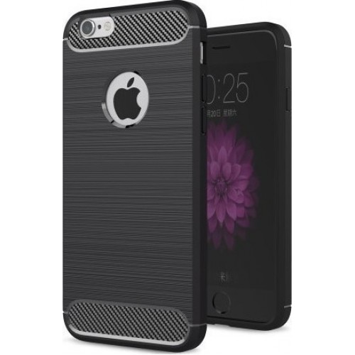 ΘΗΚΗ ΣΙΛΙΚΟΝΗΣ CARBON ΓΙΑ APPLE IPHONE 7/8 PLUS ΜΑΥΡΟ