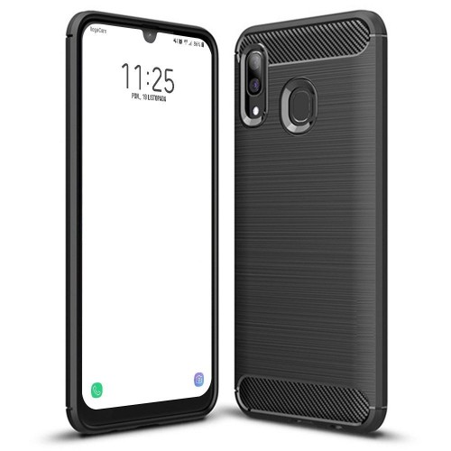 Oem Θήκη Σιλικόνης Carbon Για Samsung Galaxy A20E Μαύρο
