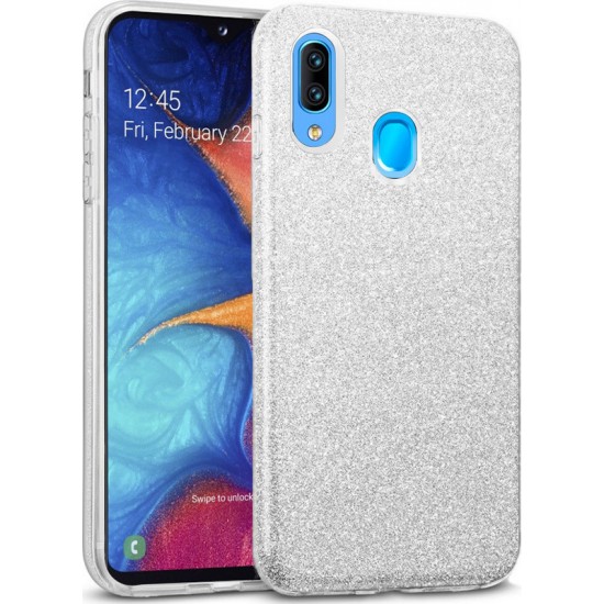 Glitter Case Shining Cover Για Samsung Galaxy A20E ασημί