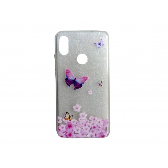 Oem Θήκη Σιλικόνης Για Samsung Galaxy A20E Με Σχέδιο Butterfly Ροζ